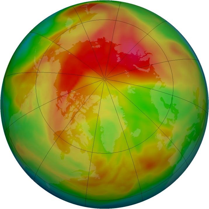 Arctic ozone map for 26 March 2005